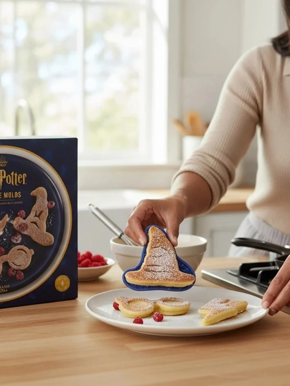 Harry Potter Pancake Molds by Williams Sonoma - Navy & Gold Box
